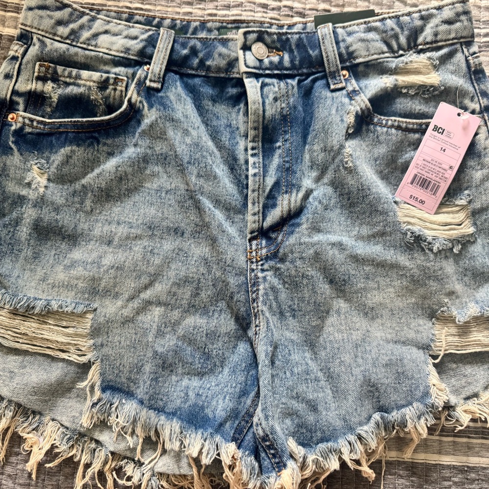 Wild Fable Blue Distressed Jean Shorts